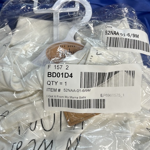 NEWRae Dunn I Got it From my Mama Baby bodysuit,pants,headband BNIP 3 pc set - Picture 5 of 7